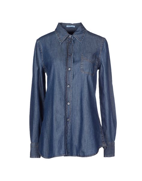 prada shirts women|Prada denim shirt women's.